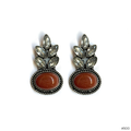 Sunstone & Crystal Drop Earrings - Image 1