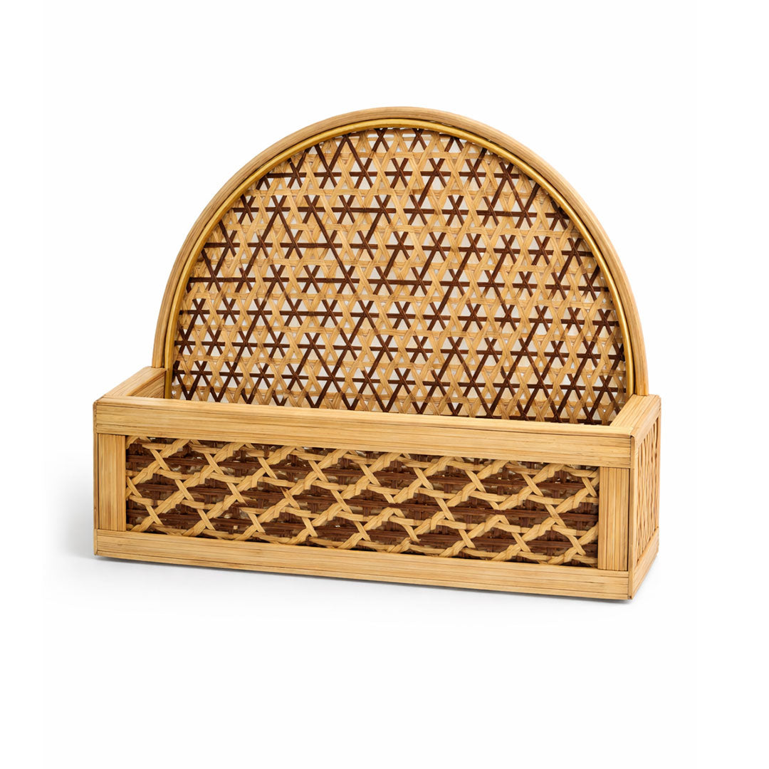 Woven Bamboo Mail Organizer & Napkin Holder