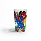 Hand-Painted Bengal Pattachitra Glass Tumbler - Traditional Folk Art Decor - Madhues