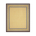 Mustard Yellow Block Printed Vegetable Dye Bedsheet