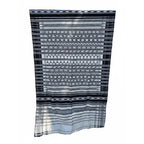 Elegant Monochrome Handwoven Rajasthani Pattu Shawl