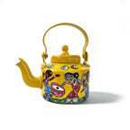 Rhythms of Bengal: Handcrafted Pattachitra Storytelling Kettle (Sun Yellow) - Madhues