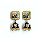 Elegant Meenakari Jhumka Earrings - Image 1