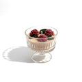 Elegant Rose & Leaf Scented Candle in Glass Pedestal