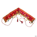 Red and Golden Bandarwal with Mirror Work - Madhues