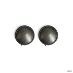 Classic Oxidized Silver Stud Earrings - Image 1