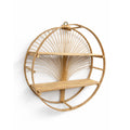 Round Bamboo Wall Shelf - Boho Decorative Display