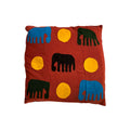 The Savanna Pop Appliqué Elephant Cushion Cover Set of 2 - Madhues