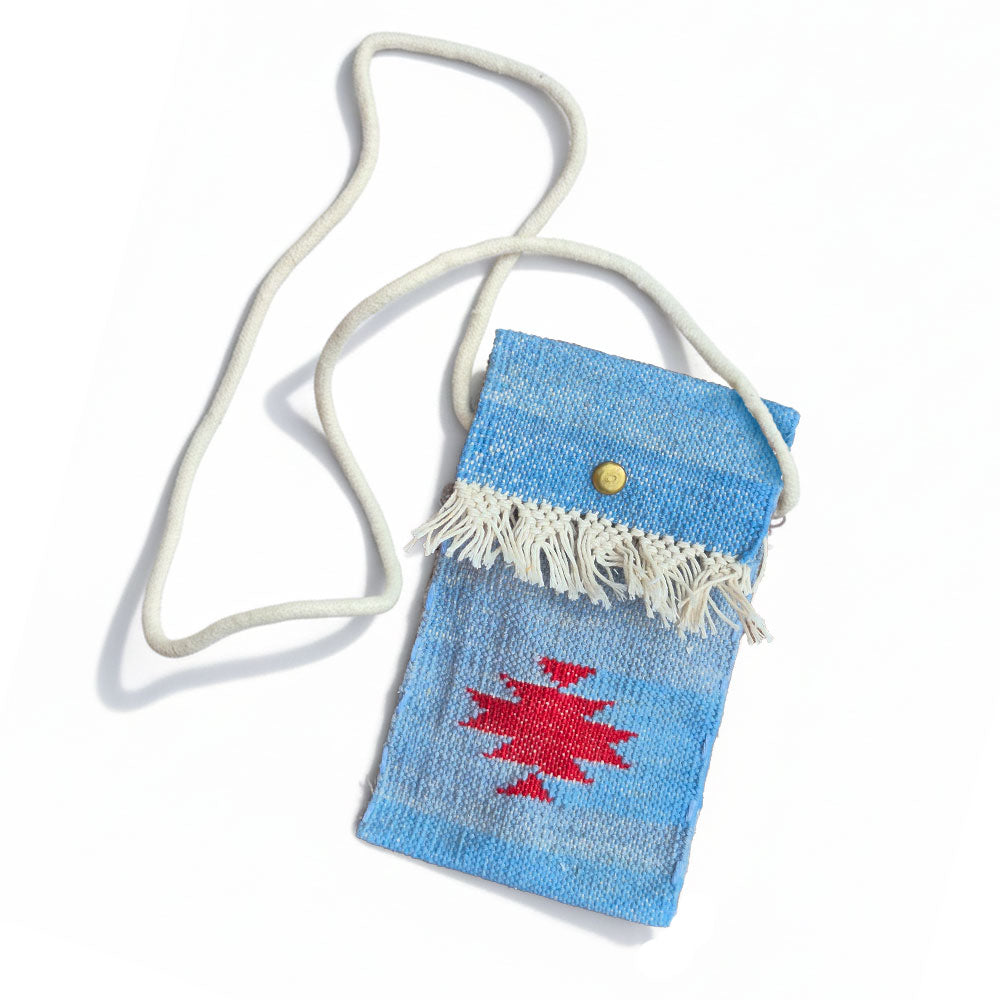 The Azure Sky Artisan Jute Pouch