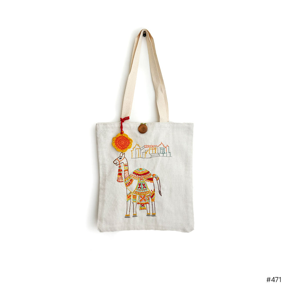 Desert Caravan Embroidered Tote - Madhues