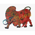 Handmade Gond Tribal Bull Painting on Paper