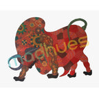 Handmade Gond Tribal Bull Painting on Paper