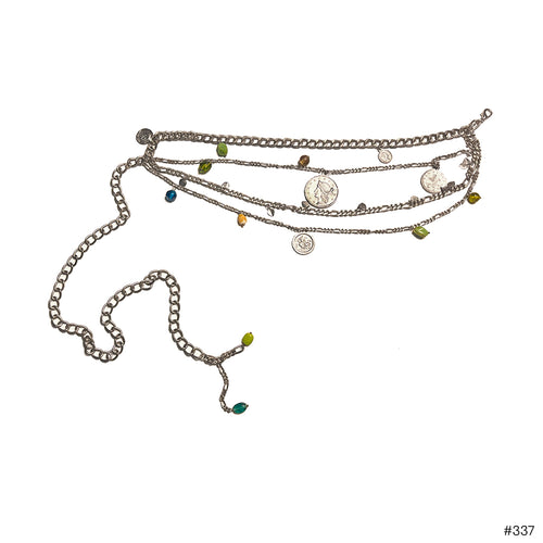 Bohemian Coin & Bead Layered Kamarband - Madhues