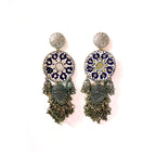 Artisan Shisha Tassel Jhumka Earrings - Image 1