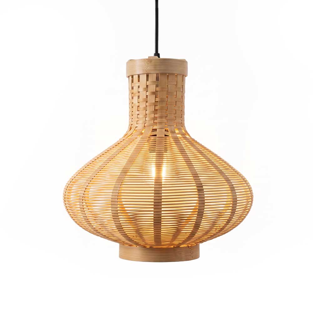 Handcrafted Bamboo Gourd Pendant Light