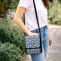 Icy Bloom Quilted Sling Bag