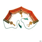 Red Bandarwal with Golden Detail & Pearl - Madhues