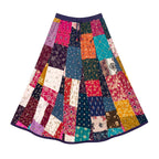 Vibrant Handmade Cotton Patchwork Maxi Skirt
