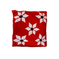 The Scarlet Bloom Appliqué Flower Pillow Cover Set of 2 - Madhues
