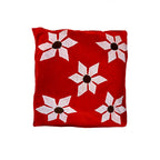 The Scarlet Bloom Appliqué Flower Pillow Cover Set of 2 - Madhues