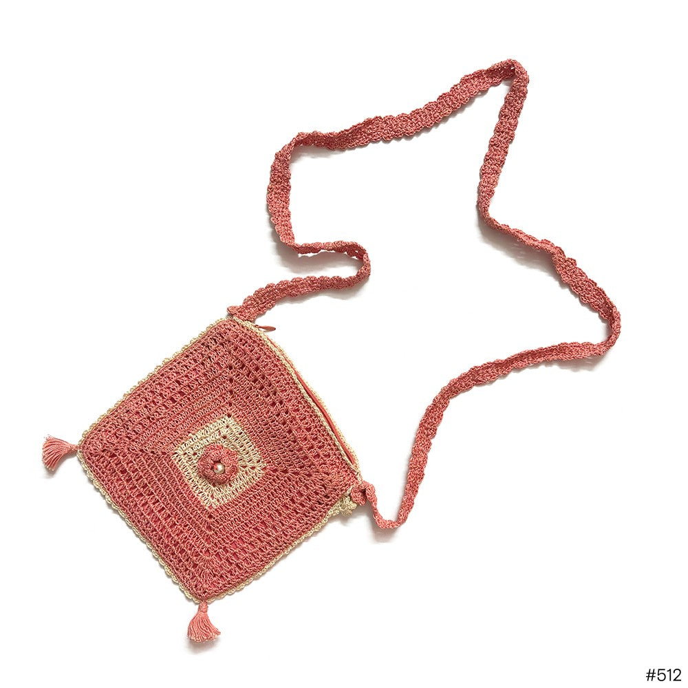 Rosebud Crochet Crossbody Bag