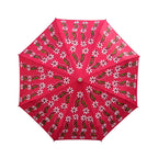Scarlet Daisy Vine Embroidered Umbrella - Madhues