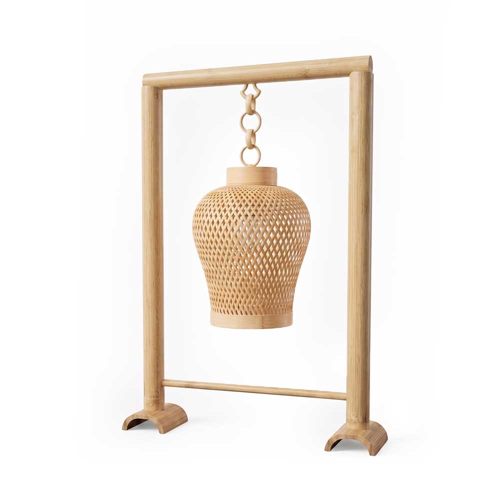 Bamboo Arch Frame Hanging Lantern Table Lamp