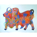 Handmade Gond Art Bull Painting on Paper