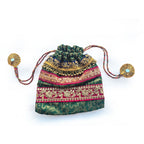 Royal Green and Blue Embroidered Potli Bag - Madhues