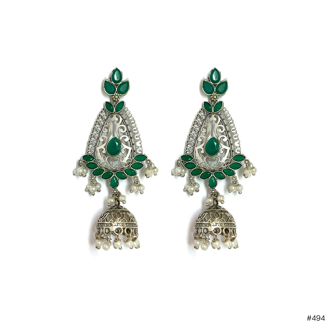 Royal Filigree Jhumkas - Image 1