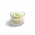 Green Daisy Scented Candle in Glass Holder - Relaxing Aroma