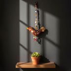 Vibrant Folk Art Bird Charm Hanging - Madhues