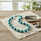 Turquoise Wrapped Bead Necklace