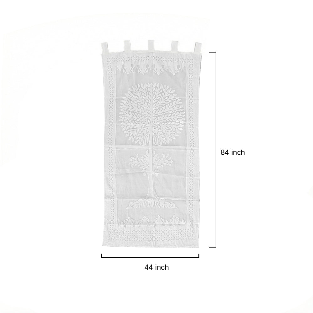 Eternal Bloom Sheer Barmer Appliqué Curtain