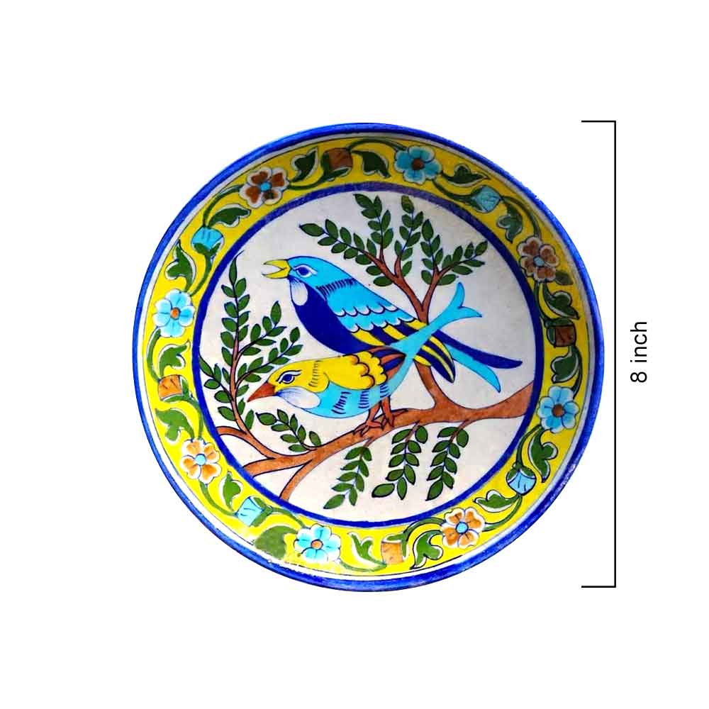Lovebirds Decorative Ceramic Plate - Image 2