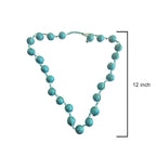 Turquoise Wrapped Bead Necklace