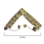 Premium Gold Zari & Resham Embroidered Toran (Bandarwal) - Madhues