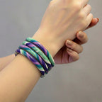 Vibrant Swirl Glass Bangle Set - Multicolor Handcrafted Jewelry - Madhues