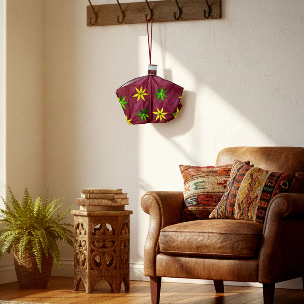 Sunshine Bloom Embroidered Parasol - Madhues