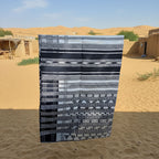 Black & White Striped Heritage Pattu Shawl