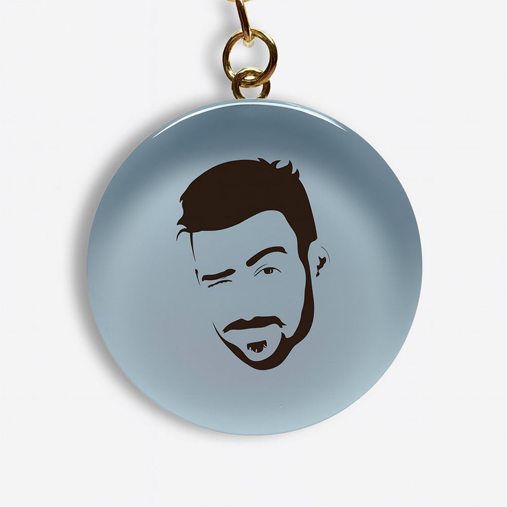Personalized Circle Smart Tag Keyring with Custom Illustration/Photo and NFC - Madhues
