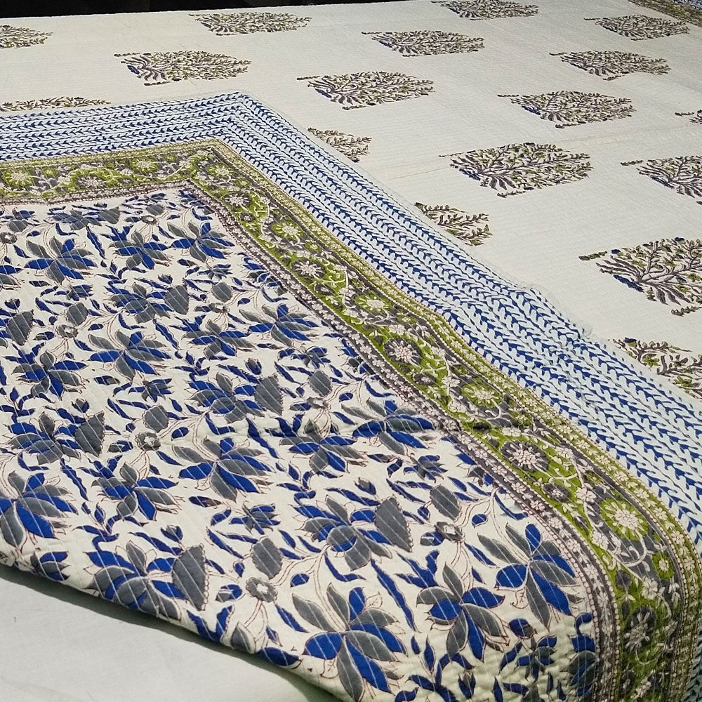 Traditional Tree of Life Block Print Blanket