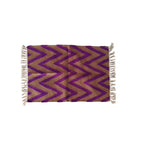 Handwoven Purple & Brown Zigzag Puja Aasan Mat
