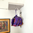 Violet Starburst Hand-Embroidered Umbrella - Madhues