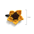 Handmade Crochet Sunflower Hair Clip - Vibrant Floral Accessory