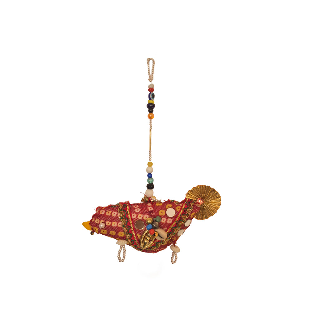 Vibrant Folk Art Fish Hanging - Madhues