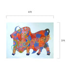 Handmade Gond Art Bull Painting on Paper