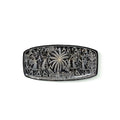 Handcrafted Pattachitra Art Decorative Tray - Black & White Folk Scene