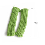 Handmade Ribbed Knit Fingerless Gloves - Soft Winter Arm Warmers