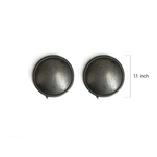 Classic Oxidized Silver Stud Earrings - Image 2